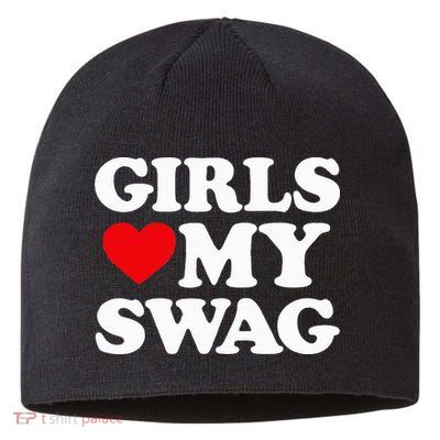 Heart My Swag Girl Love my Swag Valentine's Day Heart Sustainable Beanie