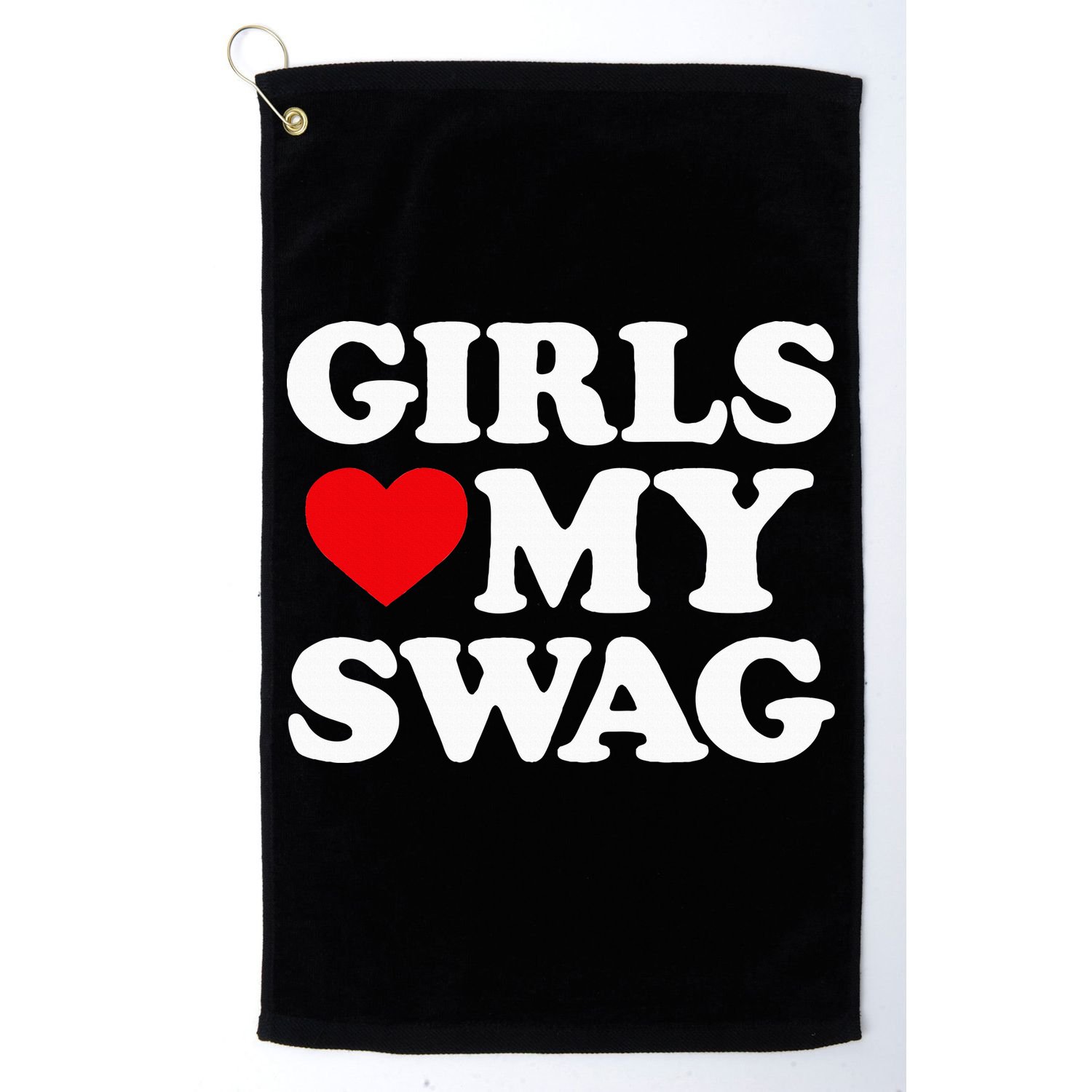 Heart My Swag Girl Love my Swag Valentine's Day Heart Golf Towel