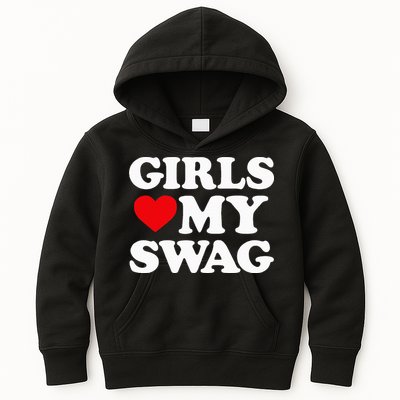 Heart My Swag Girl Love my Swag Valentine's Day Heart Kids Hoodie