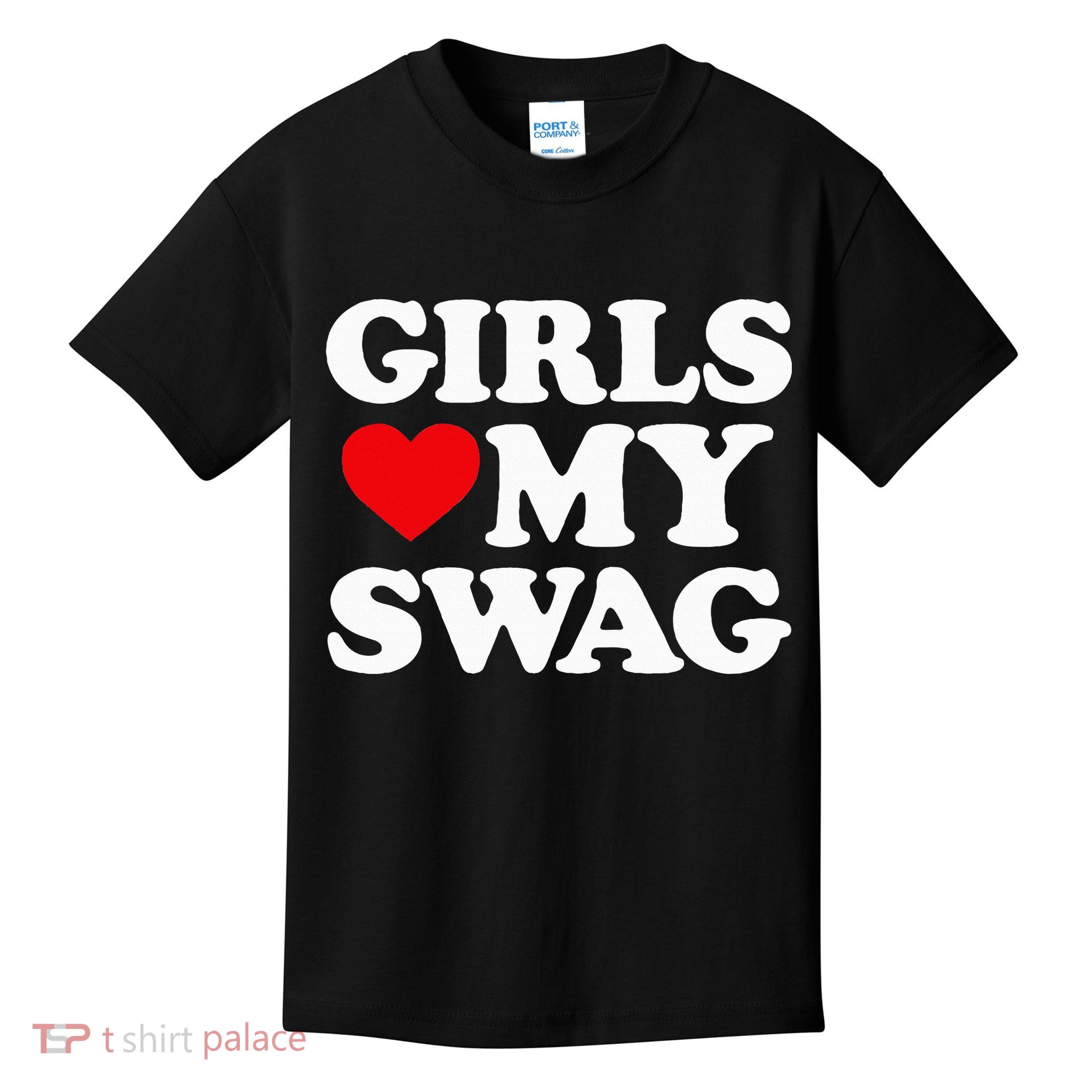 Heart My Swag Girl Love my Swag Valentine's Day Heart Kids T-Shirt