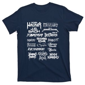 Heavy Metal Style Al Composers (White Text) T-Shirt