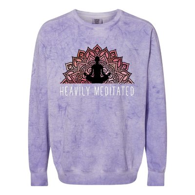 Heavily Meditated Spiritual Daily Meditation Zen Colorblast Crewneck Sweatshirt