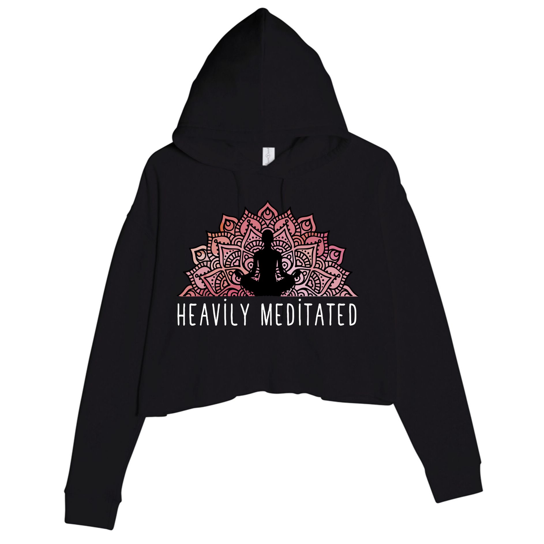 Heavily Meditated Spiritual Daily Meditation Zen Crop Fleece Hoodie