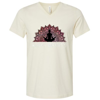 Heavily Meditated Spiritual Daily Meditation Zen V-Neck T-Shirt