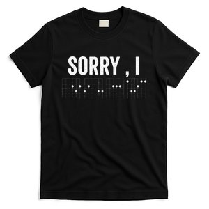 Hidden Message Sorry IDGAF Chords Guitar T-Shirt