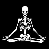 Halloween Meditating Skeleton Yoga Funny Gift Flatbill Hat