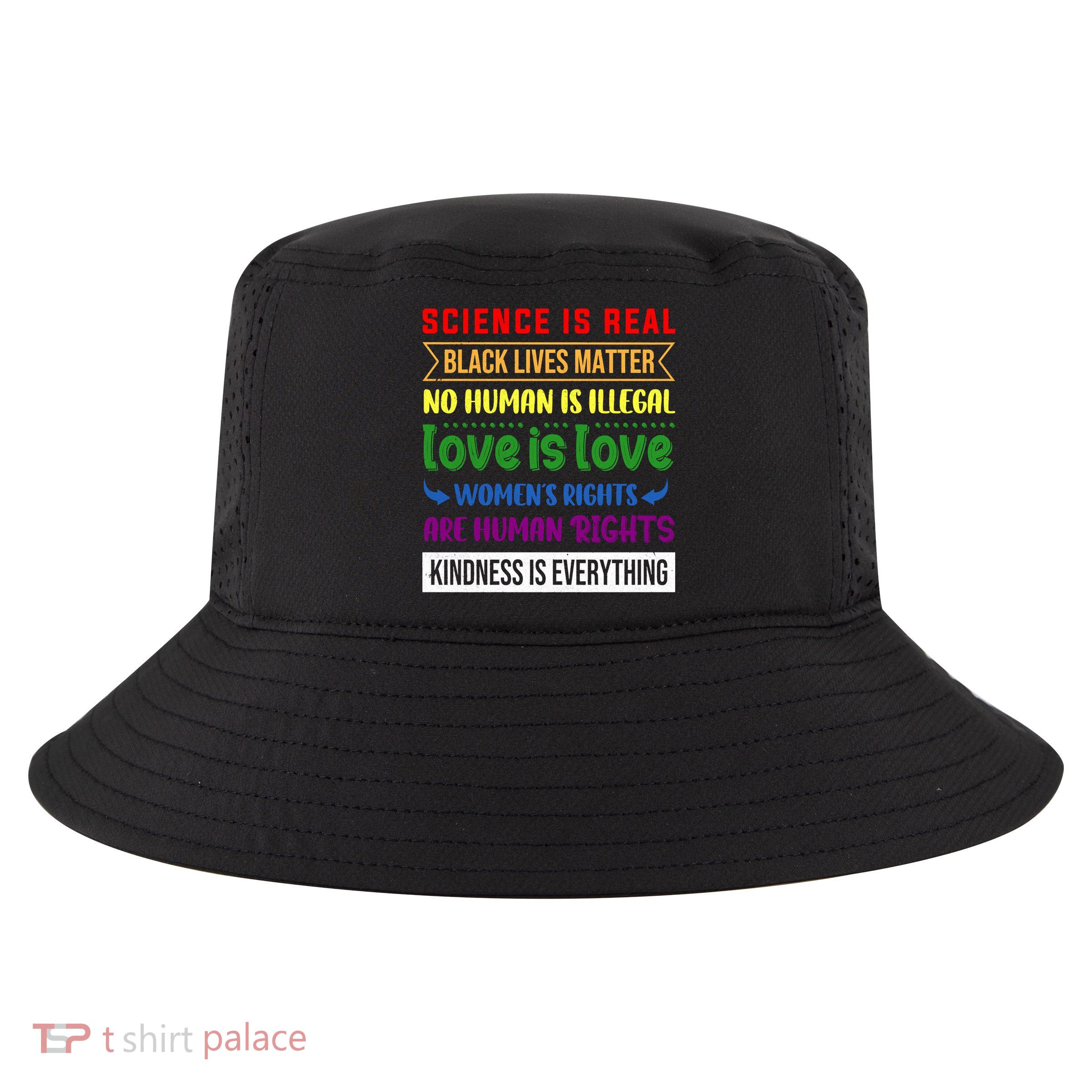 History Month Science Is Real Black Live Matter LGBT Pride Cool Comfort Performance Bucket Hat