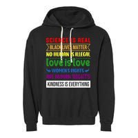 History Month Science Is Real Black Live Matter LGBT Pride Garment-Dyed Fleece Hoodie