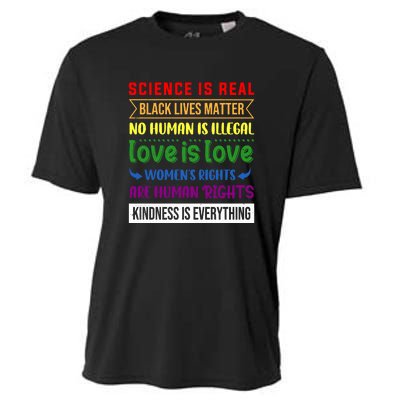 History Month Science Is Real Black Live Matter LGBT Pride Cooling Performance Crew T-Shirt