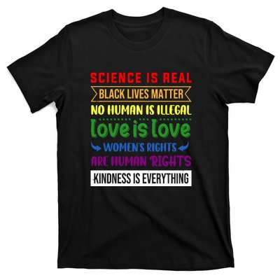 History Month Science Is Real Black Live Matter LGBT Pride T-Shirt