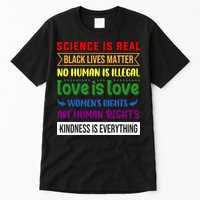 History Month Science Is Real Black Live Matter LGBT Pride Tall T-Shirt