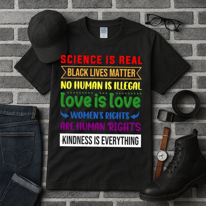 History Month Science Is Real Black Live Matter LGBT Pride Tall T-Shirt