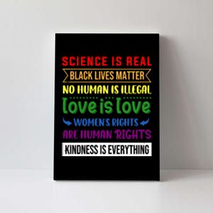 History Month Science Is Real Black Live Matter LGBT Pride Canvas