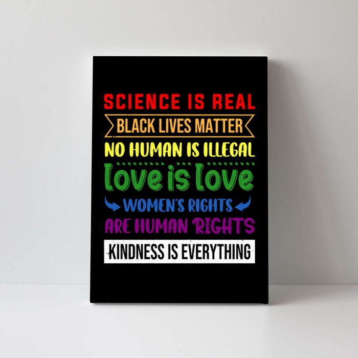 History Month Science Is Real Black Live Matter LGBT Pride Canvas