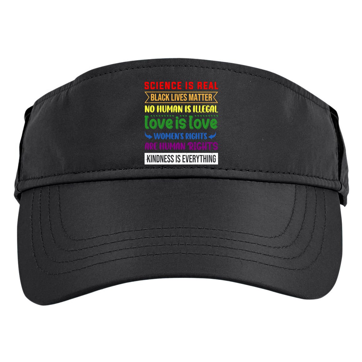 History Month Science Is Real Black Live Matter LGBT Pride Adult Drive Performance Visor
