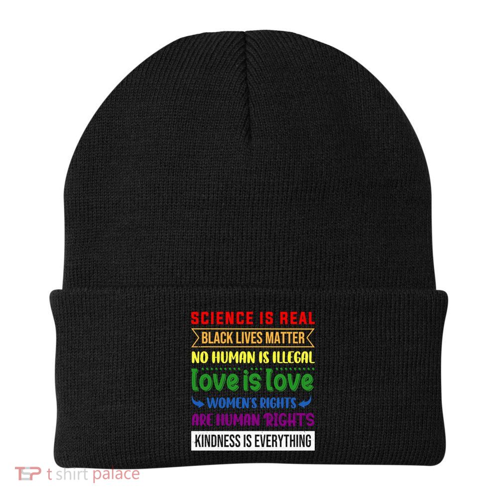History Month Science Is Real Black Live Matter LGBT Pride Beanie