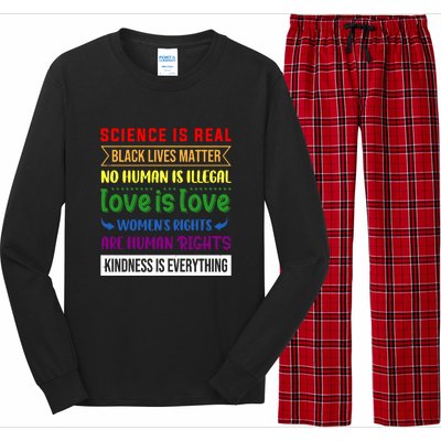 History Month Science Is Real Black Live Matter LGBT Pride Long Sleeve Pajama Set