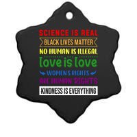 History Month Science Is Real Black Live Matter LGBT Pride Ceramic Star Ornament