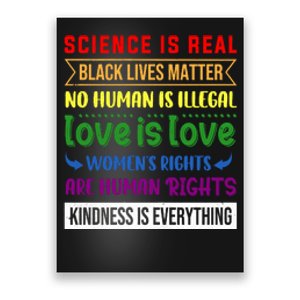 History Month Science Is Real Black Live Matter LGBT Pride Poster