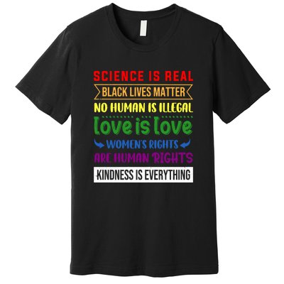 History Month Science Is Real Black Live Matter LGBT Pride Premium T-Shirt