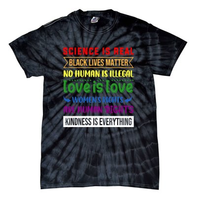 History Month Science Is Real Black Live Matter LGBT Pride Tie-Dye T-Shirt