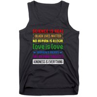 History Month Science Is Real Black Live Matter LGBT Pride Tank Top