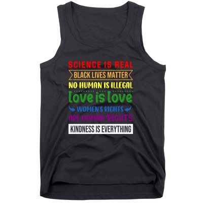 History Month Science Is Real Black Live Matter LGBT Pride Tank Top