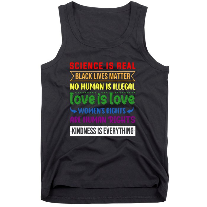 History Month Science Is Real Black Live Matter LGBT Pride Tank Top