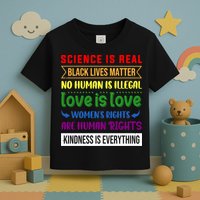 History Month Science Is Real Black Live Matter LGBT Pride Toddler T-Shirt