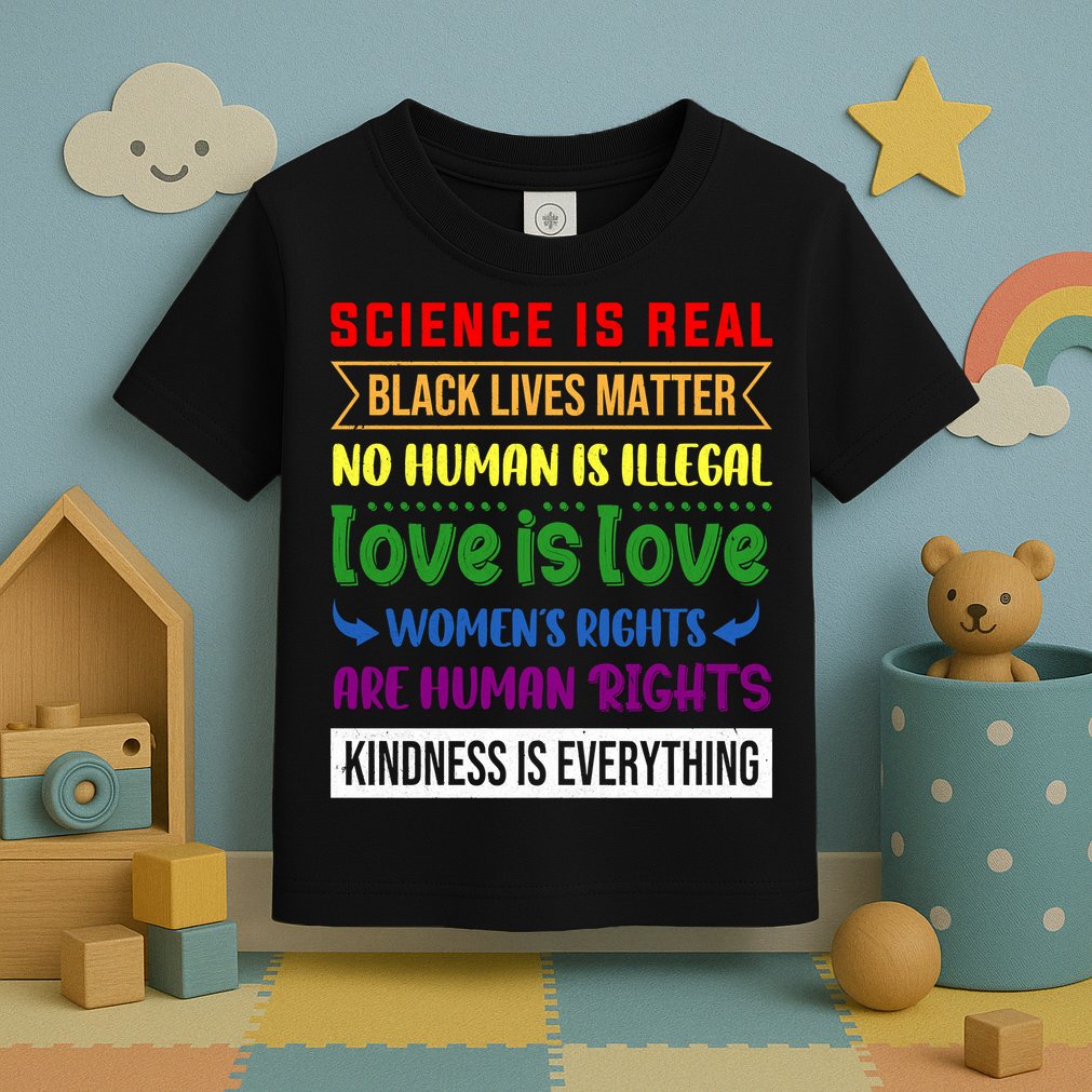 History Month Science Is Real Black Live Matter LGBT Pride Toddler T-Shirt
