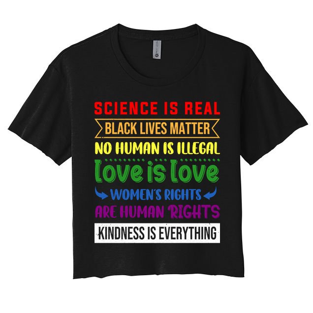 History Month Science Is Real Black Live Matter LGBT Pride Crop Top