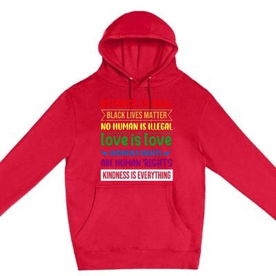 History Month Science Is Real Black Live Matter LGBT Pride Premium Pullover Hoodie