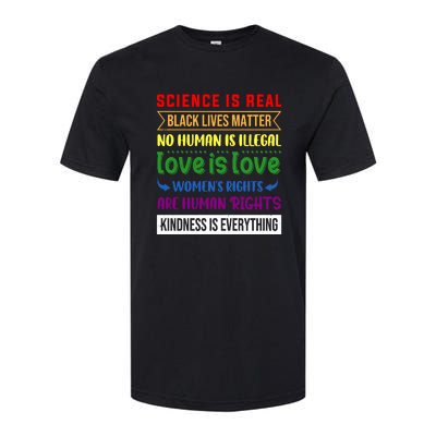 History Month Science Is Real Black Live Matter LGBT Pride Softstyle CVC T-Shirt