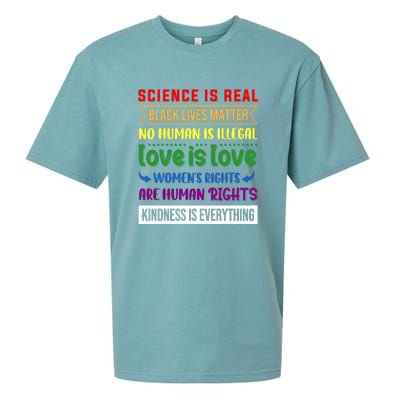 History Month Science Is Real Black Live Matter LGBT Pride Sueded Cloud Jersey T-Shirt