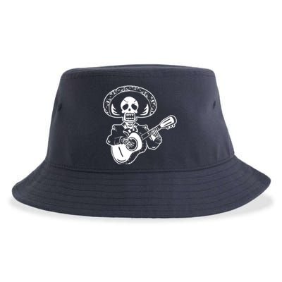 Halloween Mariachi Skeleton Sustainable Bucket Hat