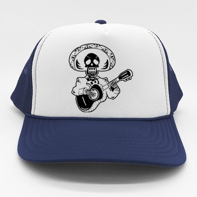 Halloween Mariachi Skeleton Trucker Hat