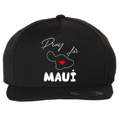 Hawaii Maui Strong Support Gift Pray For Maui Wool Snapback Cap