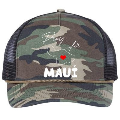 Hawaii Maui Strong Support Gift Pray For Maui Retro Rope Trucker Hat Cap