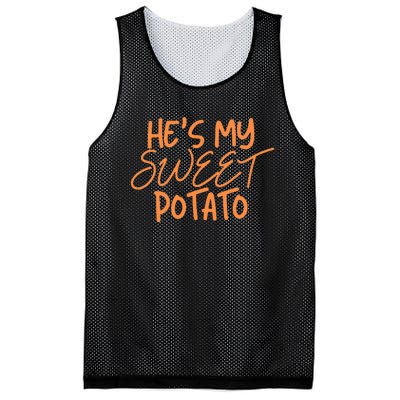 HeS My Sweet Potato I Yam Thanksgiving Couples Family Mesh Reversible Basketball Jersey Tank