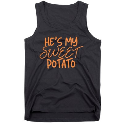 HeS My Sweet Potato I Yam Thanksgiving Couples Family Tank Top