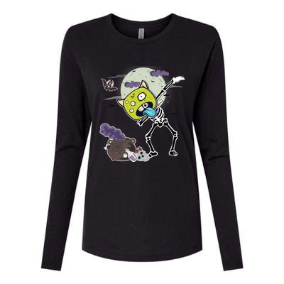 Halloween Monster Skeleton Dabbing Great Gift Womens Cotton Relaxed Long Sleeve T-Shirt