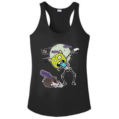 Halloween Monster Skeleton Dabbing Great Gift Ladies PosiCharge Competitor Racerback Tank