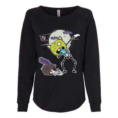 Halloween Monster Skeleton Dabbing Great Gift Womens California Wash Sweatshirt