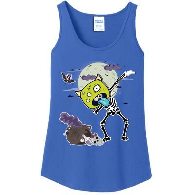 Halloween Monster Skeleton Dabbing Great Gift Ladies Essential Tank