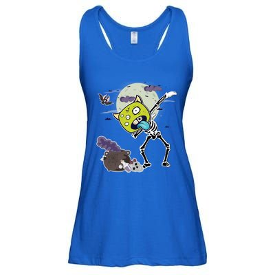 Halloween Monster Skeleton Dabbing Great Gift Ladies Essential Flowy Tank