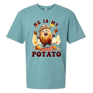 Hes My Sweet Potato Yes I Yam Fall Couples Matching Tees Cool Gift Sueded Cloud Jersey T-Shirt