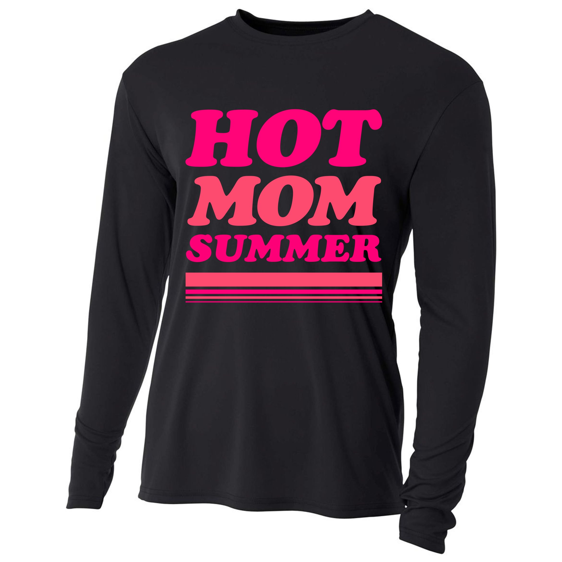 Hot Mom Summer Cooling Performance Long Sleeve Crew