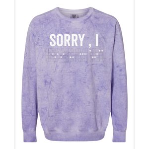 Hidden Message Sorry IDGAF Chords Guitar Colorblast Crewneck Sweatshirt