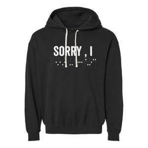 Hidden Message Sorry IDGAF Chords Guitar Garment-Dyed Fleece Hoodie