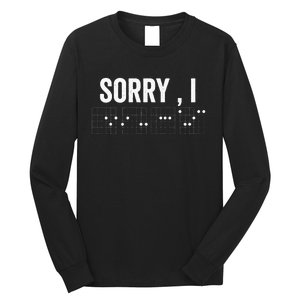 Hidden Message Sorry IDGAF Chords Guitar Long Sleeve Shirt